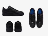 Here's a detailed look at the Nike Air Force 1 Low Black Perforations sneakers (Image via Nike)